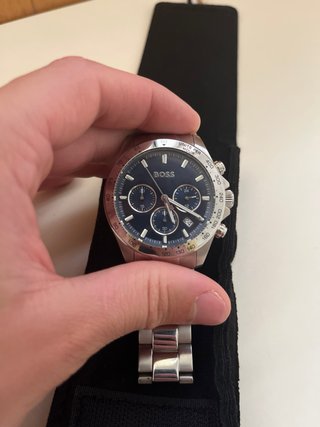Reloj Hugo Boss Cronógrafo Azul y Plateado