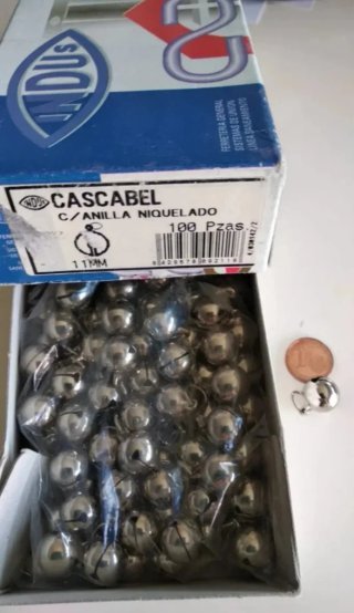 Cascabeles Niquelados 11mm - 100 Unidades