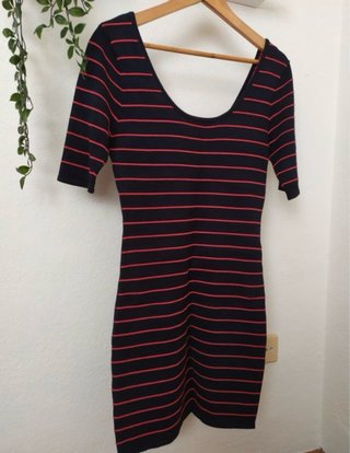 Vestido Suite Blanco Negro y Rojo Talla M