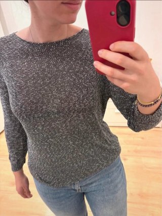 Jersey gris jaspeado entretiempo