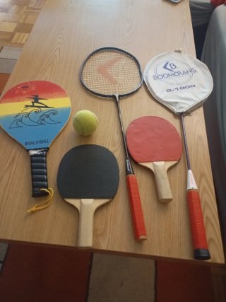 Lote Raquetas Playa Bádminton Ping Pong