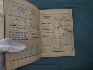 Arbeitsbuch IIWW Tercer Reich Karlsruhe original
