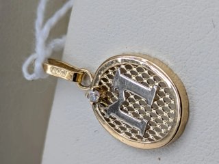 Colgante Oro 18k Letra M