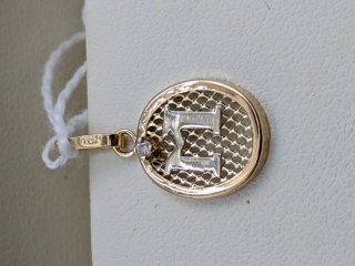 Colgante Oro 18k Letra M