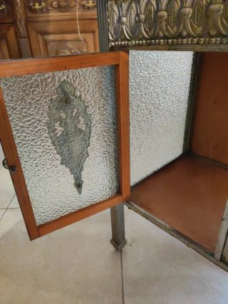 Mesita Francés/Licorera Metal y Cristal