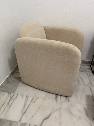 Sillón tela Maisons du Monde beige