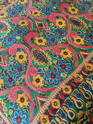Colcha India artesana estampada a mano