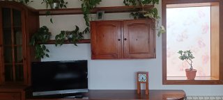 Mueble Comedor Madera y Cristal