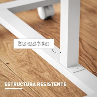 Mesa Auxiliar Ajustable con Ruedas color Roble