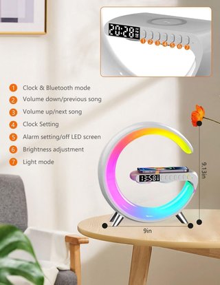Altavoz Bluetooth 3 en 1 con cargador inalámbrico