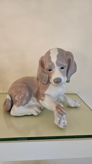 Conjunto 4 figuras perros cerámica Lladró y más