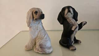 Conjunto 4 figuras perros cerámica Lladró y más