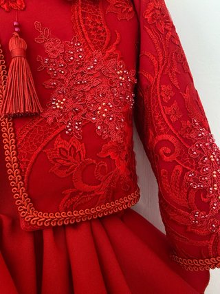 Traje Flamenca Niña Rojo