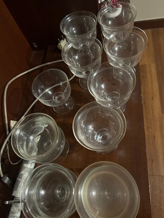 Set di 12 calici in cristallo per cocktail e dessert