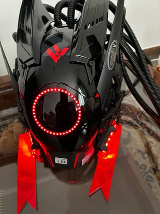 Máscara Cyberpunk Negra y Multicolor