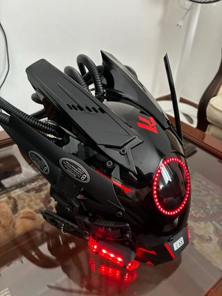 Máscara Cyberpunk Negra y Multicolor