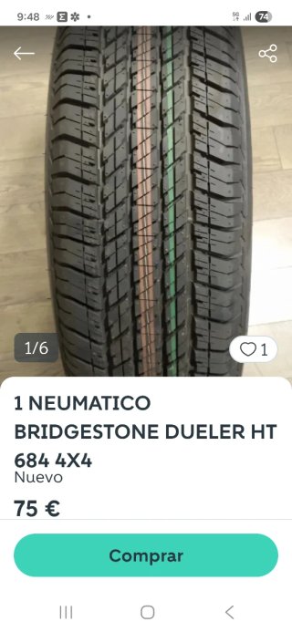 Neumáticos Bridgestone Dueler (4 unidades)