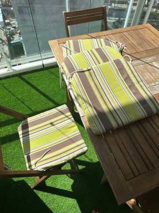Mesa plegable jardín con 4 sillas