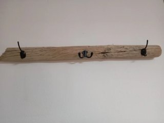 Perchero madera deriva con ganchos