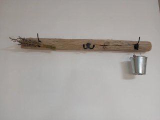 Perchero madera deriva con ganchos