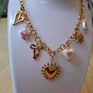 Collar Acero Inoxidable Corazón Sol