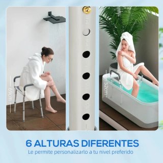 Taburete de ducha con brazos