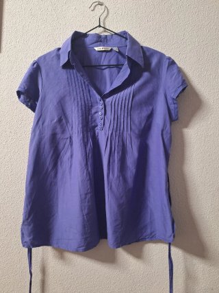 Blusa Punto Roma azul talla 42