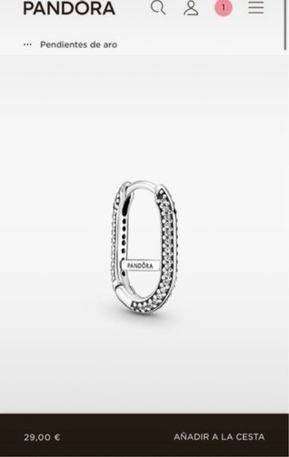 Pendientes Aro Pandora Plata