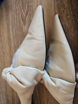 Zapatos mule destalonados Zara Beige Talla 41