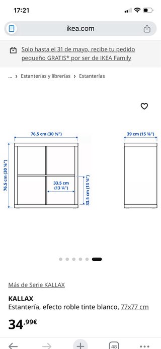 Estantería KALLAX 4 cubos - urge mudanza