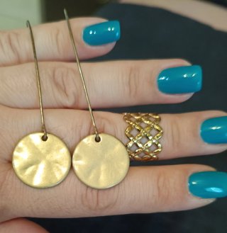 Set oro: anello orecchini earrings & boucles d'ore