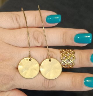 Set oro: anello orecchini earrings & boucles d'ore