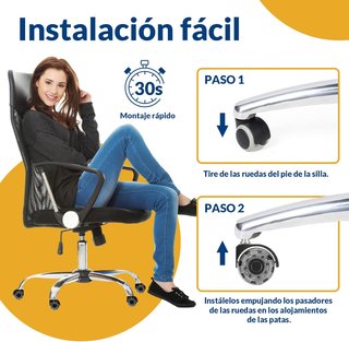 COSYLAND ruedas silla oficina silenciosas suaves