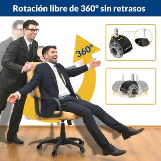 COSYLAND ruedas silla oficina silenciosas suaves