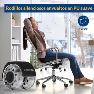 COSYLAND ruedas silla oficina silenciosas suaves