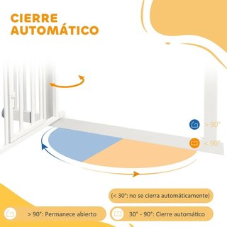 Barrera Perros 74-100cm Doble Bloqueo Blanca