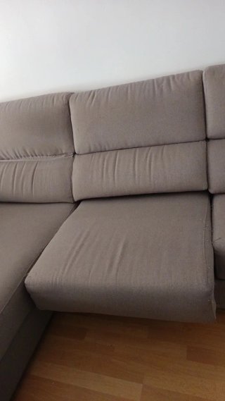 Sofá chaise longue gris 2,80m