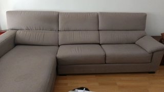 Sofá chaise longue gris 2,80m