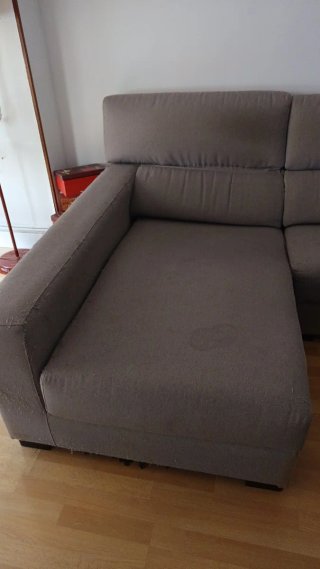 Sofá chaise longue gris 2,80m