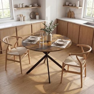 Mesa Comedor Redonda Industrial 4 Personas Cocina