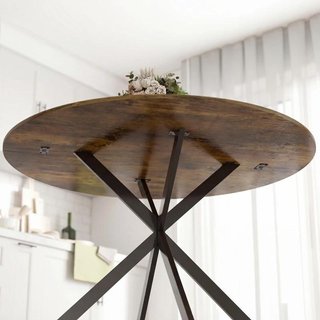 Mesa Comedor Redonda Industrial 4 Personas Cocina