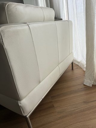 Sofá Individual Piel Blanco IKEA