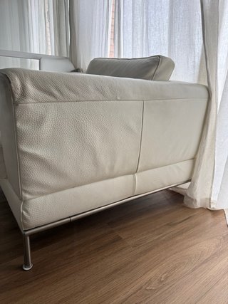 Sofá Individual Piel Blanco IKEA