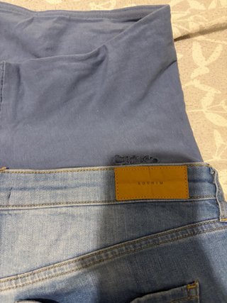 Vaqueros premamá C&A talla L + otro H&M