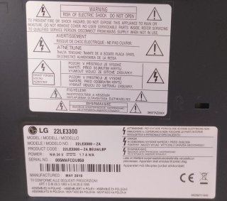Monitor/pantalla TV LG 22' Negra