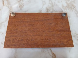 3 Peanas Madera Figuras Plomo 24,8cm x 14,8cm