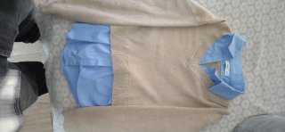 Pack Jersey V-neck/ Camisa Azul Talla S