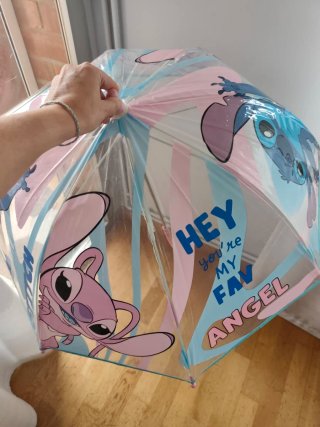Paraguas infantil transparente personajes