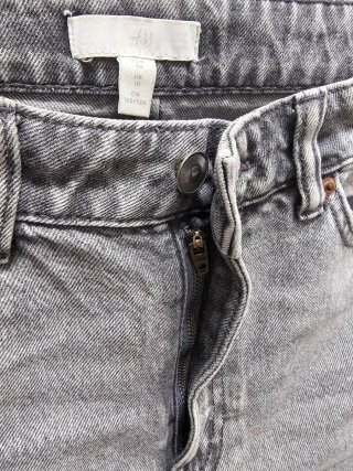 Pantalones vaqueros H&M grises rotos mujer T 38