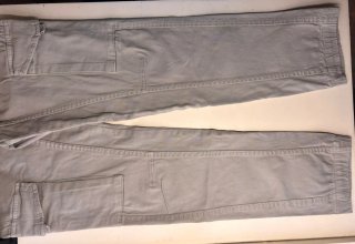 Pantalones Cargo Beige/Gris Clarito